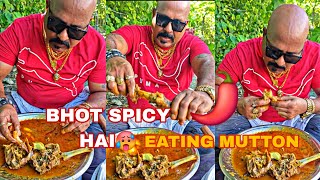 EATING SPICY 🌶 MUTTON PAYA🥵 #challengeaccepted #mukbanghorfun #chickenlegpeice 