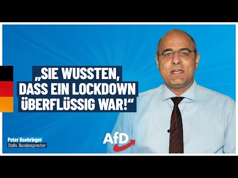 Peter Boehringer: „Sie wussten, dass ein Lockdown überflüssig war!“