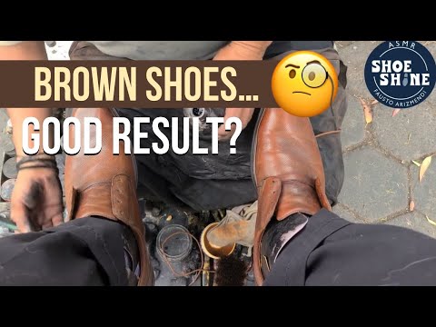 S8E57 Brown shoes in tlahuac  #ASMR #shoeshine #faustoarizmendi