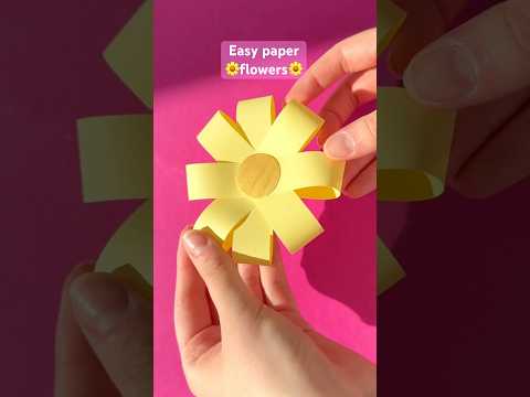 How to make paper flowers🌼 easy and simple