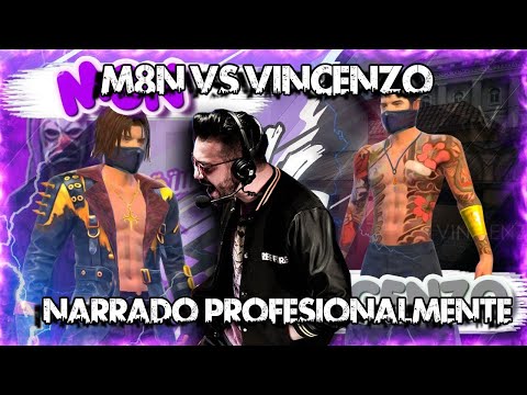 M8N VS VINCENZO - ¡PVP DE LOS DIOSES! NARRADO POR #XAVYBECKER de #FREEFIRE!