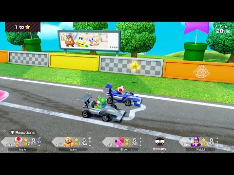 Super Mario Party Jamboree #51 Roll 'em Raceway Toad vs Birdo vs Wario vs Waluigi