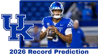 Kentucky Wildcats 2026 College Football Record Prediction 
