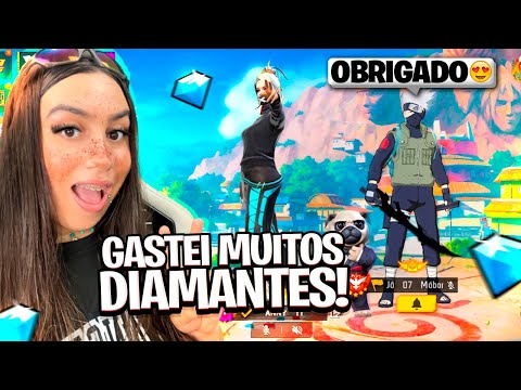 AJUDEI MEU DUO A PEGAR A NOVA KATANA RARA NO FREE FIRE (olha a reação dele)