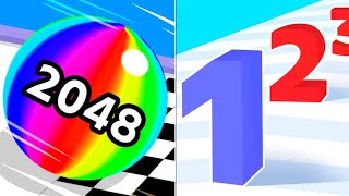 Number Run Merge RunningNumbers Ball Run 2048 Challenge Most Satisfied MNY Android ISO Gameplay🏁🏁🏁