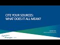 Understanding Citation and Avoiding Plagiarism