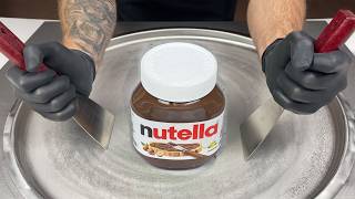 Nutella   Ice Cream Rolls | Satisfying Visual ASMR