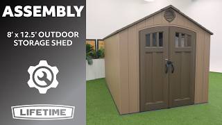 Lifetime 8' x 12.5' Outdoor Storage Shed | Lifetime Assembly Video