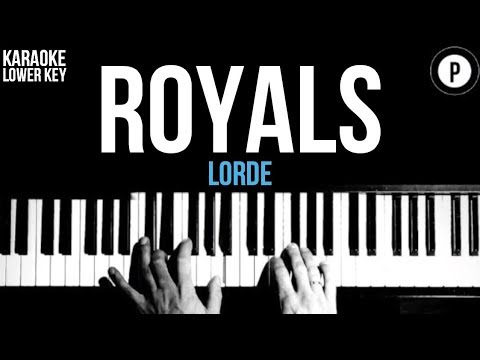 Lorde – Royals Karaoke SLOWER Acoustic Piano Instrumental Cover Lyrics LOWER KEY