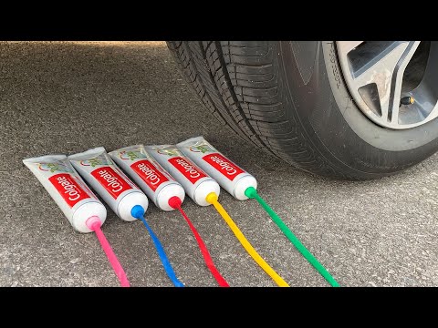 Experiment Car vs Toothpaste, Jelly, CocaCola, Fanta, Mirinda Balloons | Test S