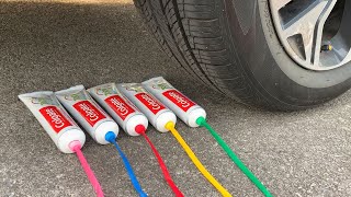 Experiment Car vs Toothpaste, Jelly, CocaCola, Fanta, Mirinda Balloons | Test S