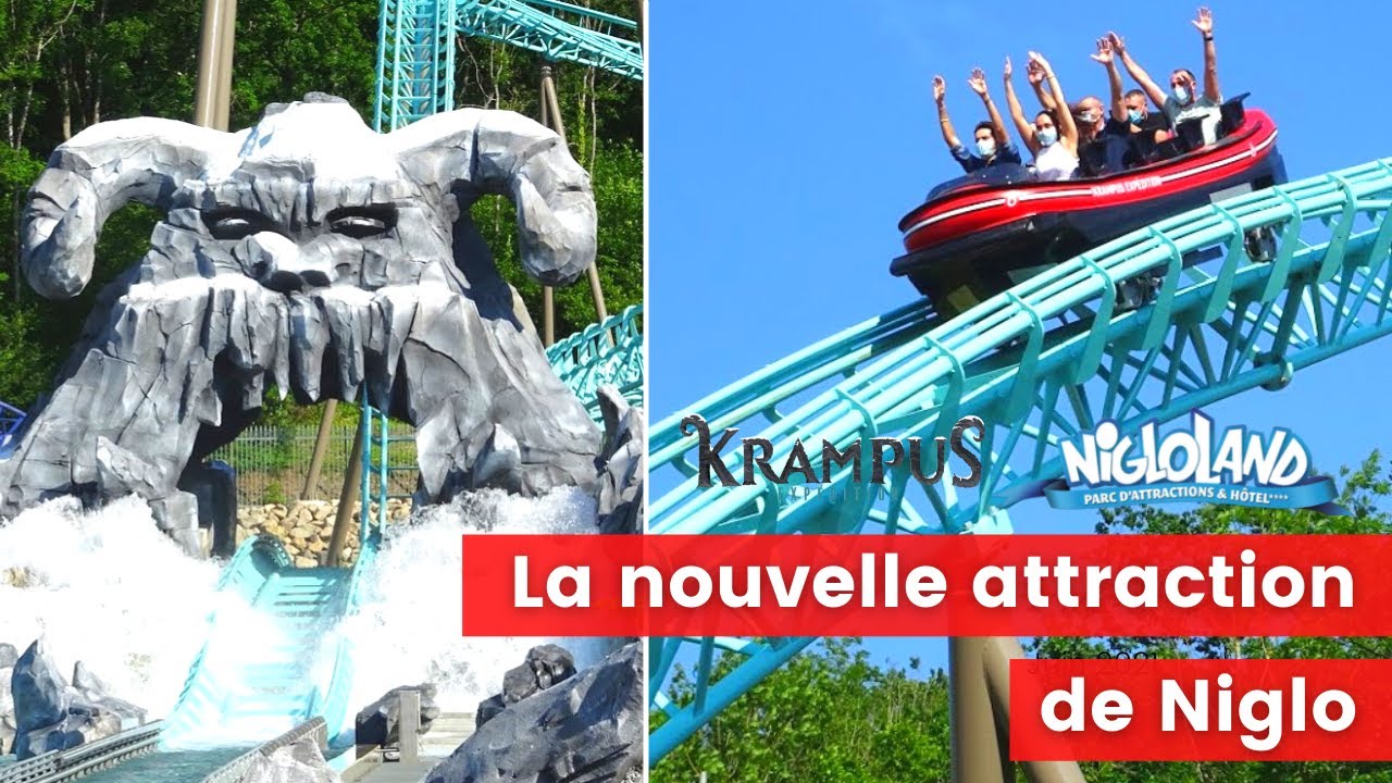 On teste la nouveauté 2021 de @Nigloland, la montagne russe aquatique Krampus Expedition