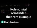 Polynomial Remainder Theorem Concepts