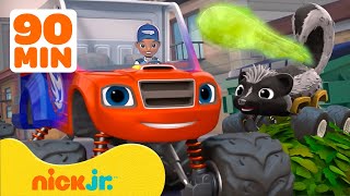 Blaze y los Monster Machines | 90 minutos de misiones APESADAS con zorrillos🦨💨 | Nick Jr. en Español