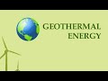 Geothermal Energy Concepts