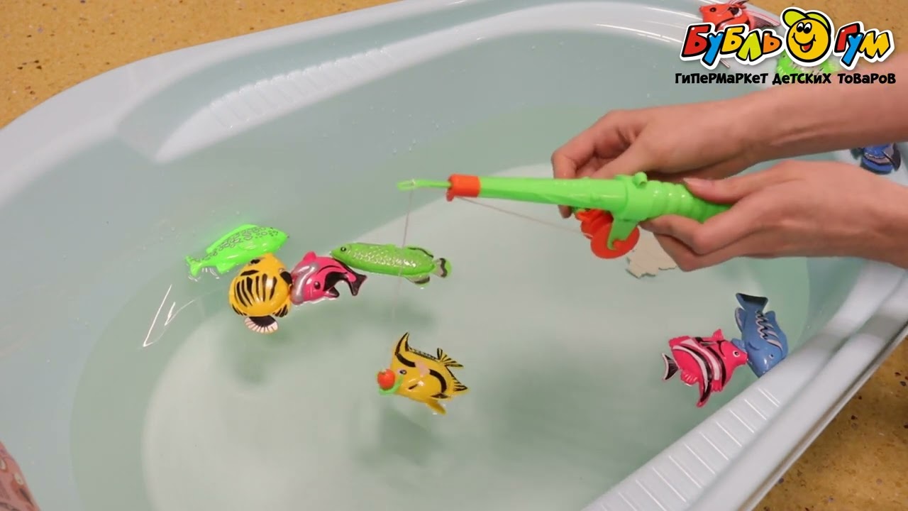 Рыбалка Lanson Toys Game Fishing с сачком 16предметов - видео