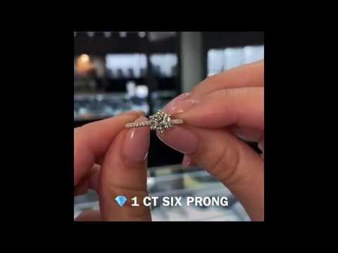 1 ct Round Diamond Six-Prong Engagement Ring