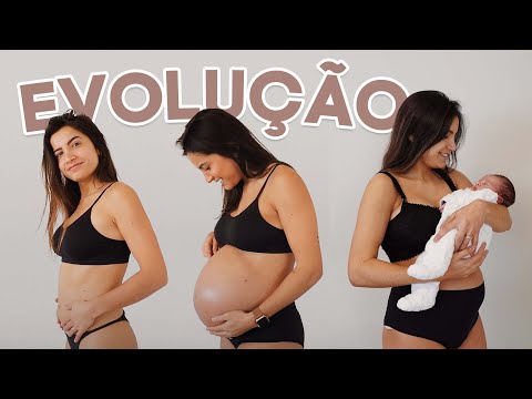 Evolução da barriga na gravidez | 9 meses em 3 minutos 🤰🏽
