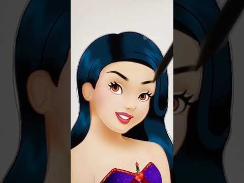 Snow White’s transformation as the Evil Queen #disney #art #digitalart #shorts