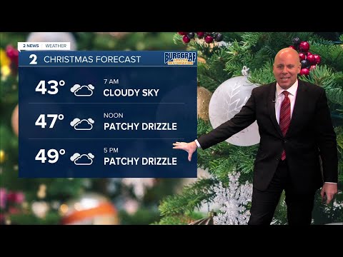 Cool and cloudy for Christmas Day