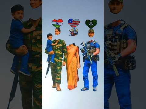America 🇺🇸 India 🇮🇳 Pakistan🇵🇰 I Love 💜♥️ ||🇺🇸🇮🇳🇵🇰 Independence Day Drawing #shorts #art #ashortaday