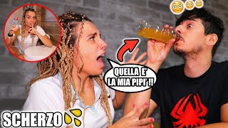 FINGE DI FARMI BERE LA SUA PIP1 E MI SENTO MALE! -SCHERZO! *HA ESAGERATO*