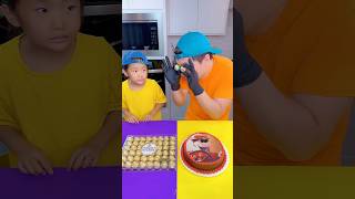 Ferrero Rocher vs The cat in the hat cake ice cream challenge!🍨 #funny by Ethan Funny Family