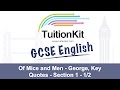 George and Lenny: Character Analysis