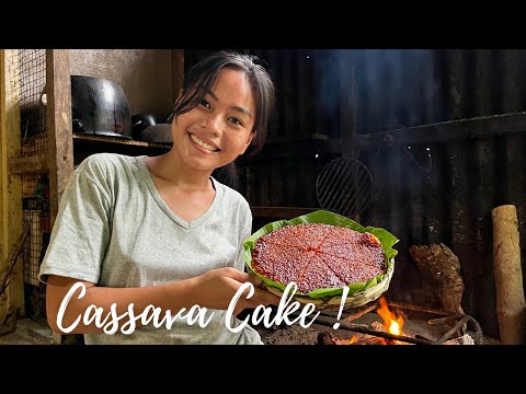 Cassava cake made from fresh ingredients (No Oven Cake) Bohol, Philippines
