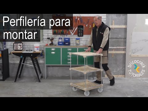 Construir mueble con perfiles de aluminio y ruedas muy ligero (Bricocrack)