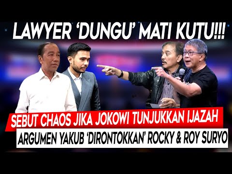 Mati Kutu❗Sebut Chaos Jika Jokowi Tunjukkan Ijazah, Argumen Yakub 'Dirontokkan' Rocky & Roy Suryo