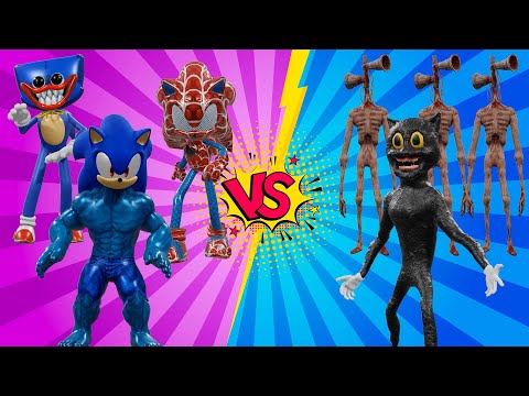 Team Siren Head VS Cartoon Cat VS Team Sonic