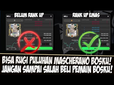 BISA RUGI PULUHAN MASCHERANO!! MARKET CRASH!! JANGAN SAMPAI SALAH BELI PEMAIN RANK UP FC MOBILE