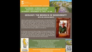 Geology:  The Bedrock of Biodiversity with Dr. Nicolas Barth