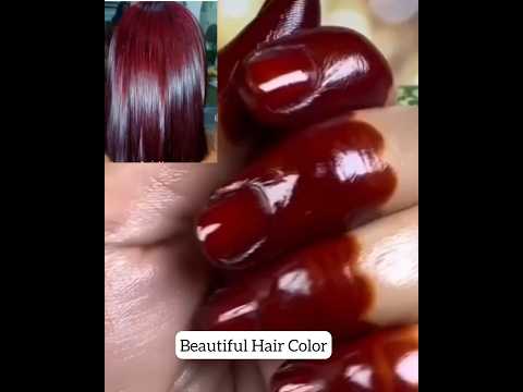 Maroon Hair Color, Glass Shine Hair #beauty #hair #hairfall