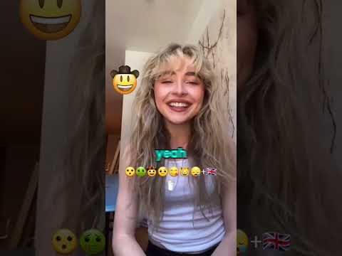 Sabrina Carpenter acting out different emojis on TikTok 😂