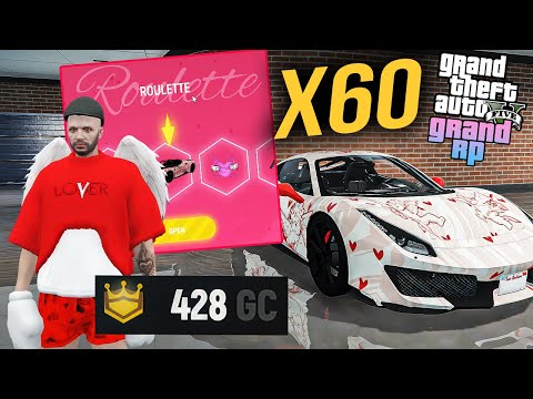 GTA 5 GRAND RP 400 GC İLE 60 ADET VALENTINE ROULETTE AÇILIMI !