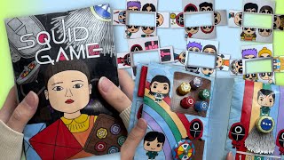 [🔫paper diy🔫] SQUID GAME PAPER PLAY GAME BOOK AND BLIND BAG UNBOXING! | ASMR