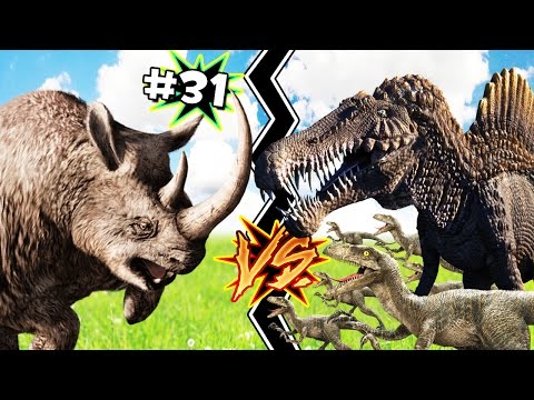 RINOCERONTE VS SPINOSAURIOS | ARK #31