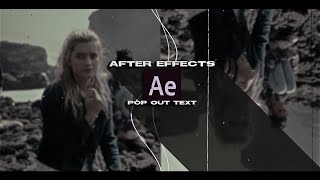 Pop Out Text | After Effects Tutorial
