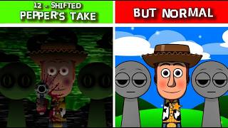 Sprunki:12-Shifted Pepper's Take vs Normal Edition: Comparison (NEW UPDATE)