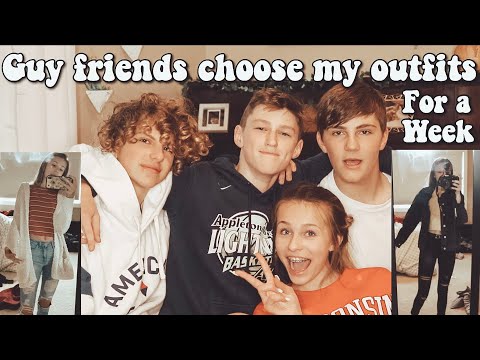 guy friends choose my outfits for a school week
