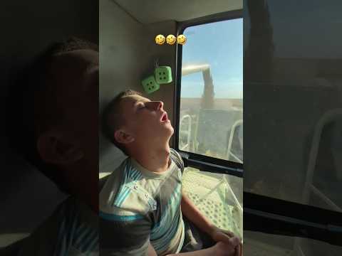 HE SLEPT WHILE EMPTYING THE COMBINE HARVESTER TANK