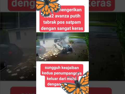 mobil avanza tabrak pos satpam#kecelakaan#tabrakan