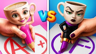 Good vs Evil Teachers at Brainrot School! Ballerina Cappuccina & Espressona Signora!
