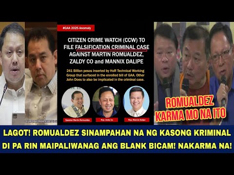 ROMUALDEZ MAY KASONG FALSIFICATION CRIMINAL! KÂRMA NA ITO!