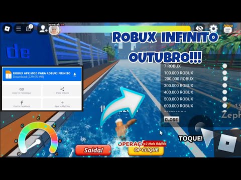 ROBLOX MOD MENU 2024! O MELHOR MOD APK COM ROBUX ATUALIZADO INFINITO!