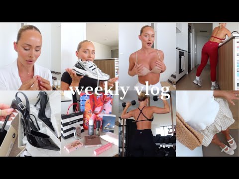 VLOG | hair update, workout routine, NYC prep, shopping haul, giveaway update, birthday celebrations