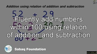 Fluently add numbers within 100 using relation of addition and subtraction