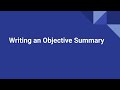 Objective Summary of Adding and Subtracting Rational Expressions